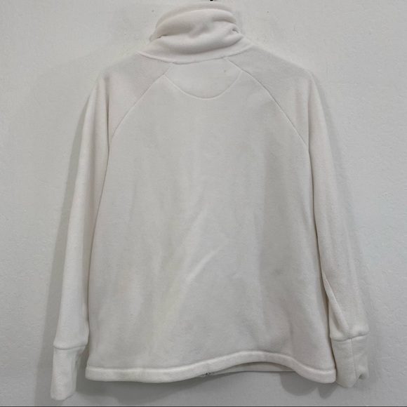 Calvin Klein Women’s L Performance White Fleece Full Zip Jacket Mock Neck - Picture 10 of 10
